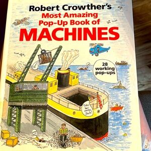 Robert Crowther's Pop-up Machines book 28 Amazing Pop-ups, moving parts EUC